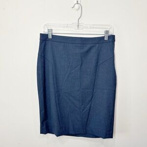 The Limited Pencil Skirt Blue Side Zip Office Career Interview